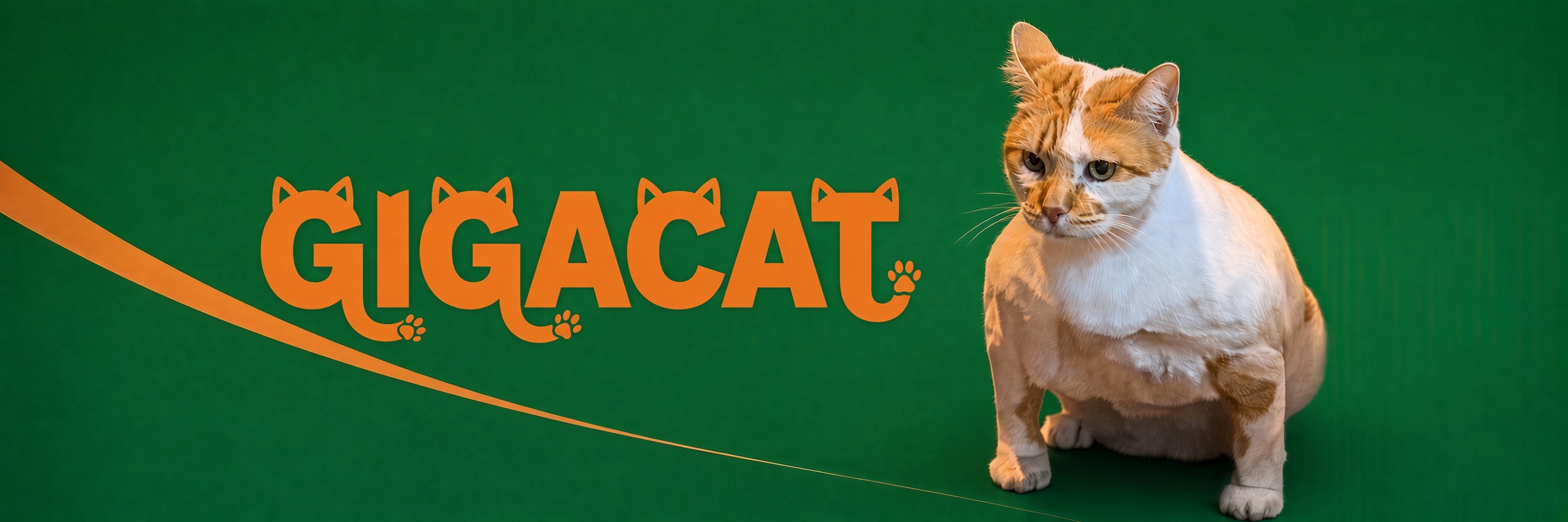 GIGACAT banner featuring Muscular Cat